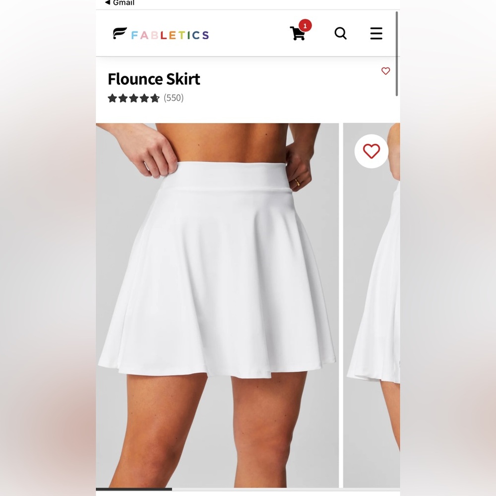 NWT Fabletics Flounce Skirt